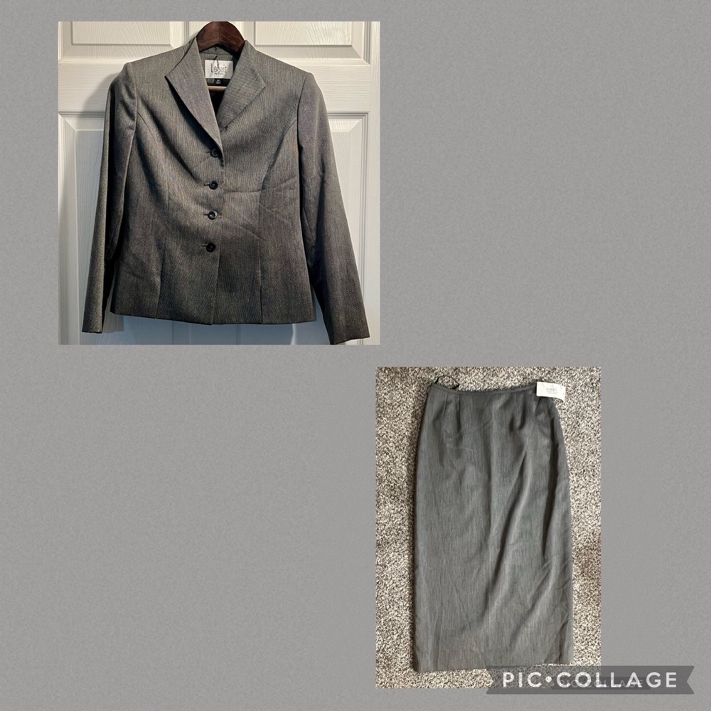 NWT 2 piece suit with skirt from Le Suit, Size 6P